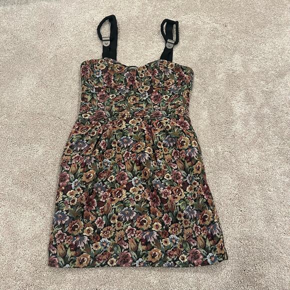 BCBG Generation Women's Mini Dress Multicolor Floral Zipper Size 4 - Picture 8 of 11